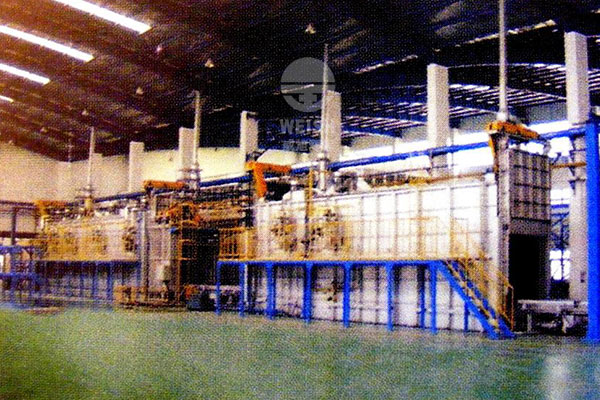 Color plate coating production line